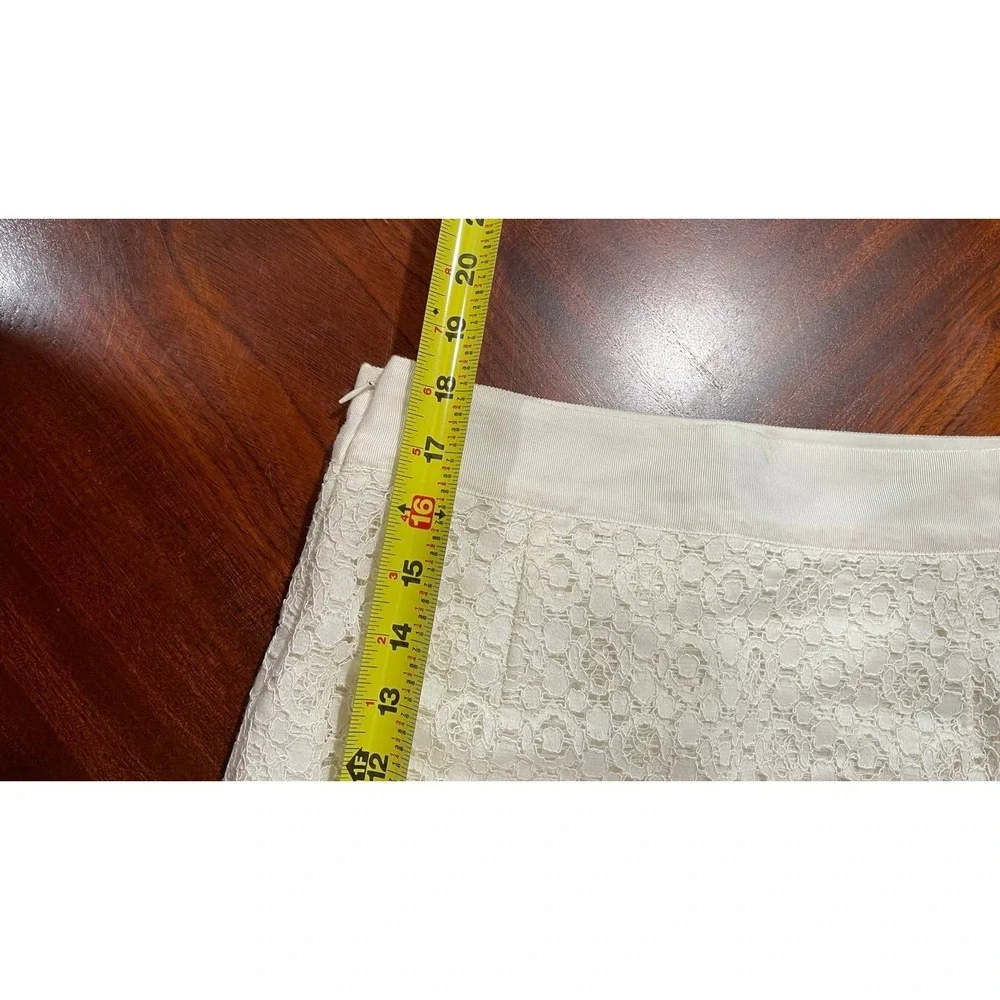 The Limited Ivory Lace Pencil Mini Skirt Size 4 Cottagecore Chic Lined